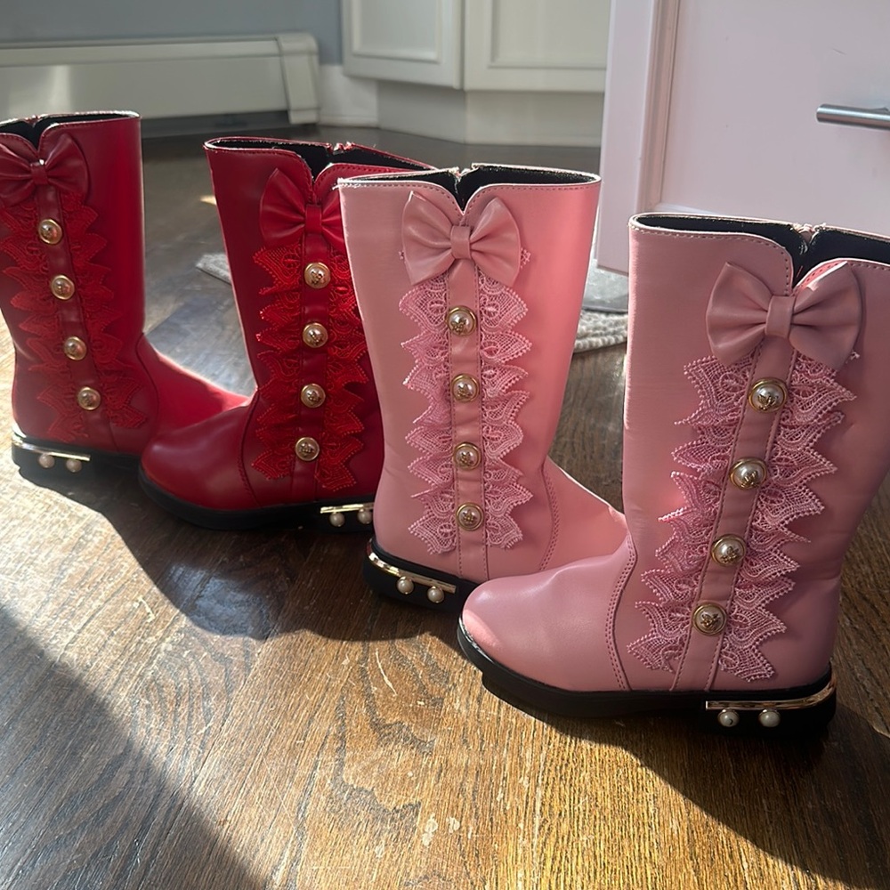 Joyfolie Kids Boots in Red and Pink
